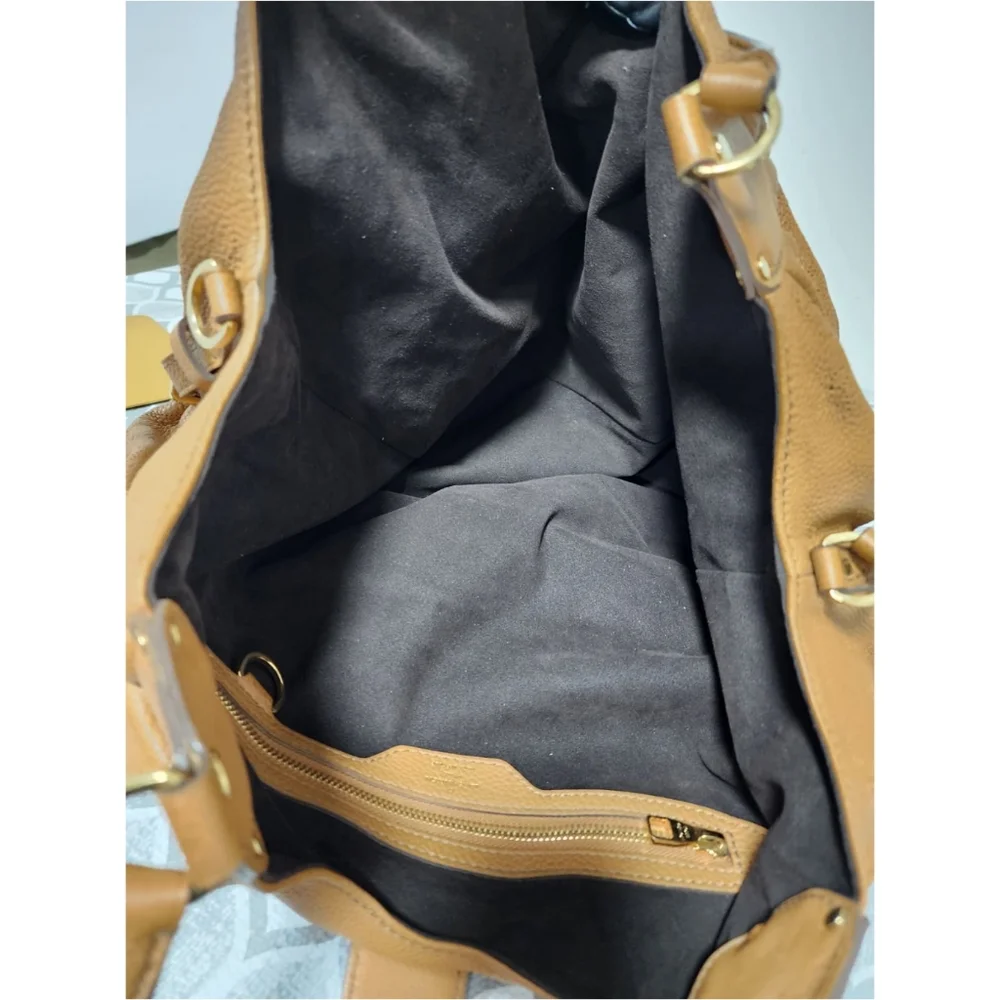 LOUIS VUITTON Mahina L Hobo Bag Brown